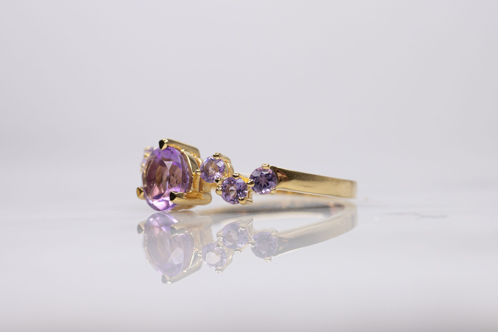 Anillo  Imperial Cluster Amatista Morada - Image 3