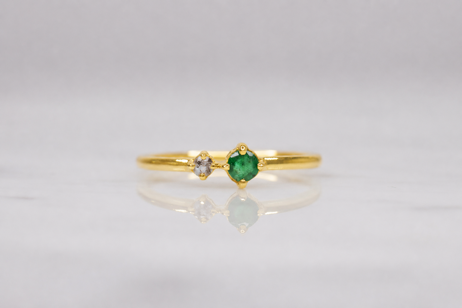 Anillo Esmeralda Marina Mini